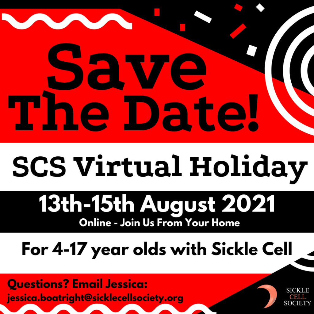 A poster for the Sickle Cell Society Children's Holiday