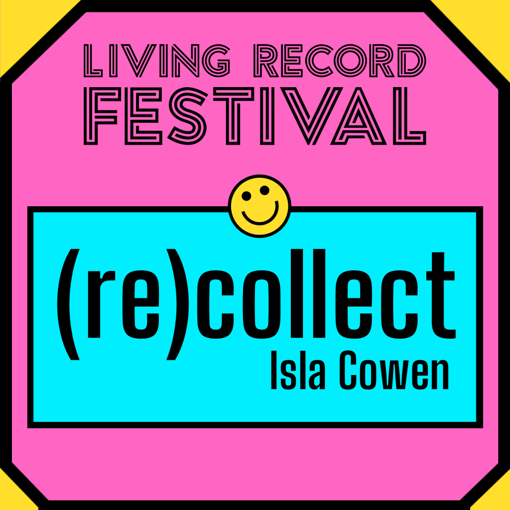 A square promo image for Living Record Festival